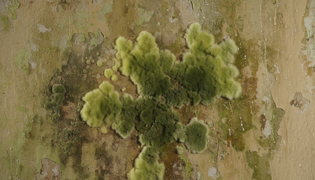 green mold on walls causes